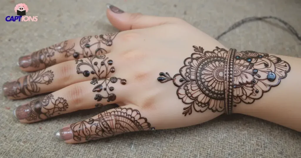 Mehndi Captions in Hindi for Cultural Flair