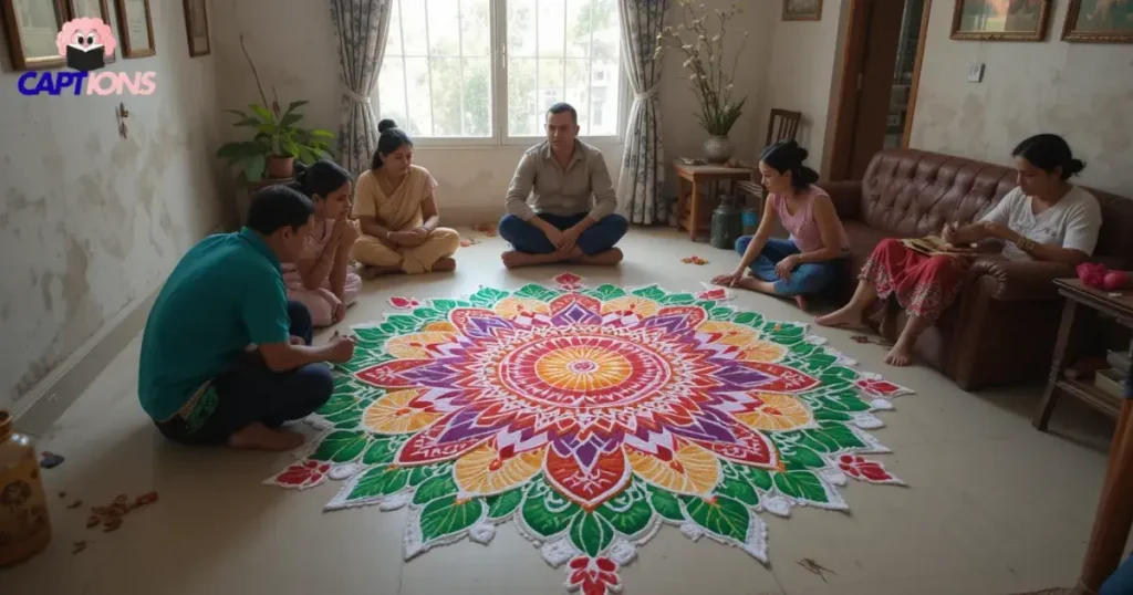 Short & Sweet Rangoli Captions for Instagram